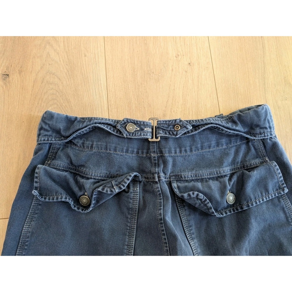 Free people womens 8 blue Sawyer carpenter wide leg crop pant pockets OB1786863 - Picture 11 of 11